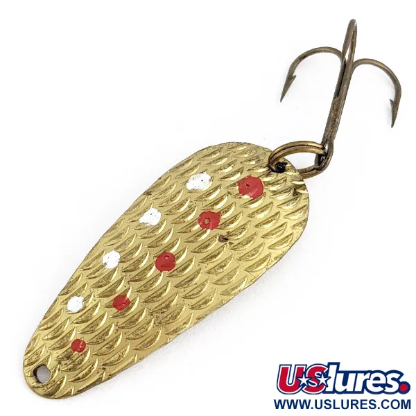 Vintage   Thomas Cyclone, 1/4oz gold fishing spoon #23346