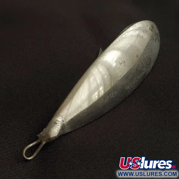 Vintage   Johnson Silver Minnow Weedless, 1/2oz silver fishing spoon #23350