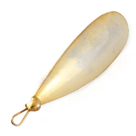 Vintage Johnson Silver Minnow Weedless, 1/2oz gold fishing spoon #23353