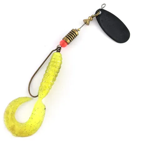 Vintage Mepps Black Fury 3, 1/3oz black/green spinning lure #23355