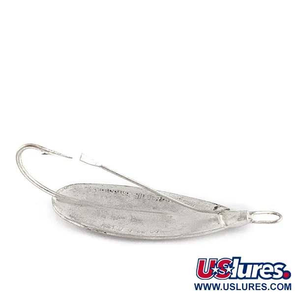 Vintage   Johnson Silver Minnow Weedless, 1/4oz nickel fishing spoon #23356