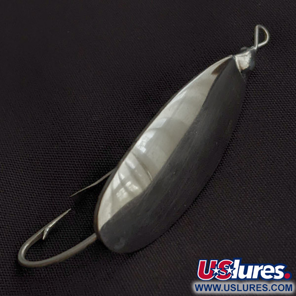 Vintage   Johnson Silver Minnow Weedless, 1/4oz nickel fishing spoon #23356