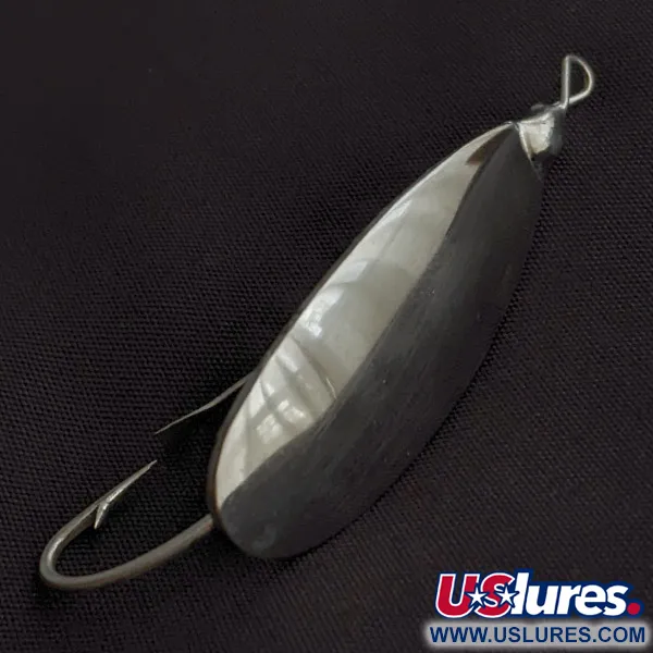 Vintage   Johnson Silver Minnow Weedless, 1/4oz nickel fishing spoon #23356