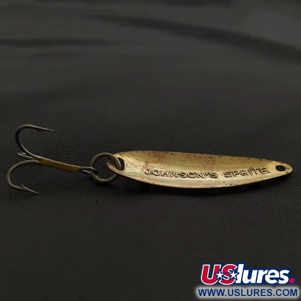 Vintage   Johnson Sprite, 1/3oz gold fishing spoon #23364