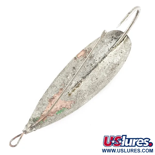 Vintage   Johnson Silver Minnow Weedless, 3/4oz nickel fishing spoon #23366