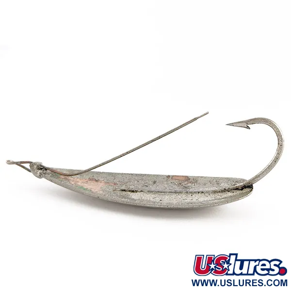 Vintage   Johnson Silver Minnow Weedless, 3/4oz nickel fishing spoon #23366