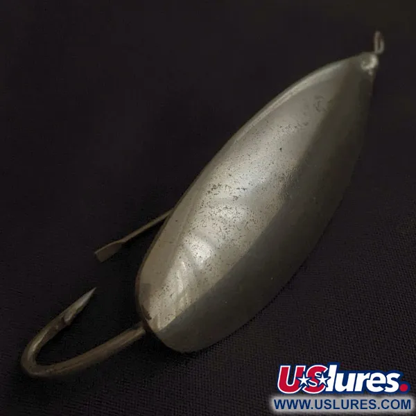 Vintage   Johnson Silver Minnow Weedless, 3/4oz nickel fishing spoon #23366