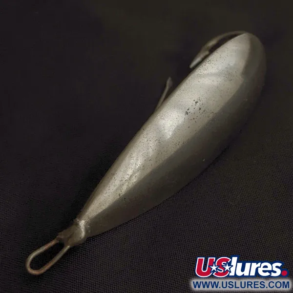 Vintage   Johnson Silver Minnow Weedless, 3/4oz nickel fishing spoon #23366
