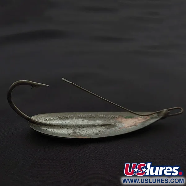 Vintage   Johnson Silver Minnow Weedless, 3/4oz nickel fishing spoon #23366