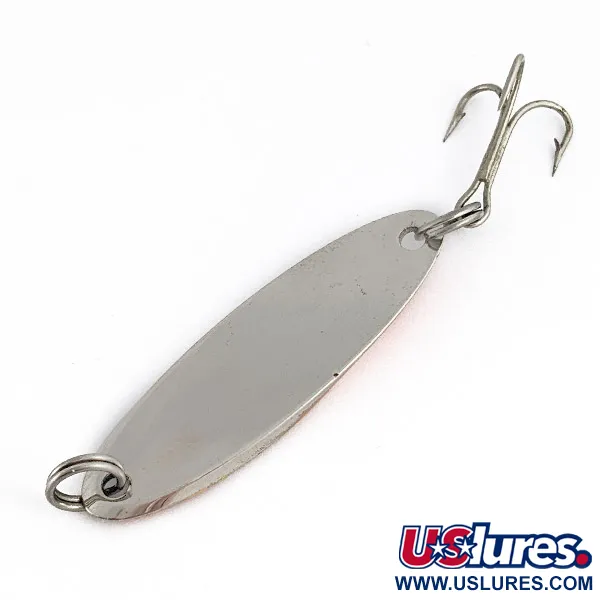 Vintage  Acme  Kastmaster, 1/4oz orange/nickel fishing spoon #23369