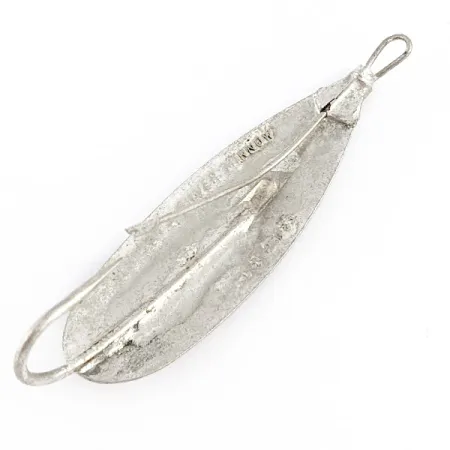Vintage Johnson Silver Minnow Weedless, 1/3oz nickel fishing spoon #23370