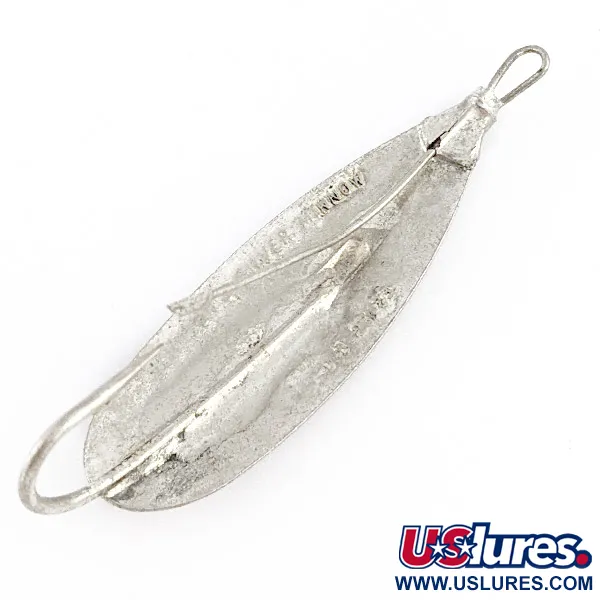 Vintage   Johnson Silver Minnow Weedless, 1/3oz nickel fishing spoon #23370