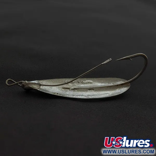 Vintage   Johnson Silver Minnow Weedless, 1/3oz nickel fishing spoon #23370
