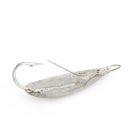 Vintage Johnson Silver Minnow Weedless, 1/3oz nickel fishing spoon #23370