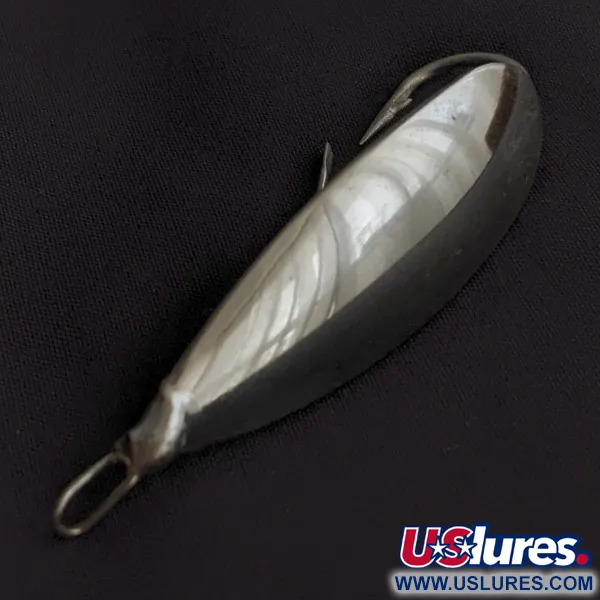 Vintage   Johnson Silver Minnow Weedless, 1/3oz nickel fishing spoon #23370