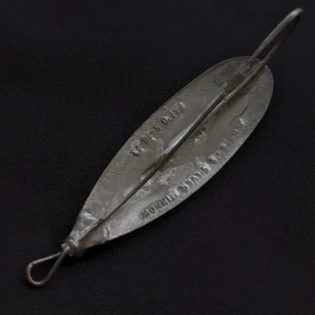 Vintage Johnson Silver Minnow Weedless, 1/3oz nickel fishing spoon #23370