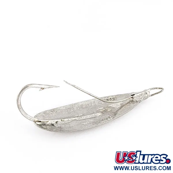 Vintage   Johnson Silver Minnow Weedless, 1/3oz nickel fishing spoon #23370