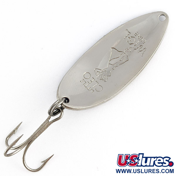 Vintage  Seneca Little Cleo (Hula Girl), 1/2oz nickel/blue fishing spoon #23372