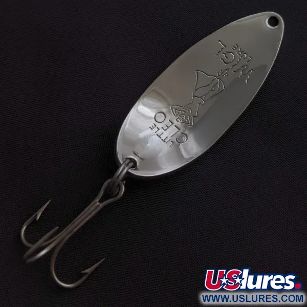 Vintage Seneca Little Cleo (Hula Girl), 1/2oz nickel/blue fishing spoon #23372