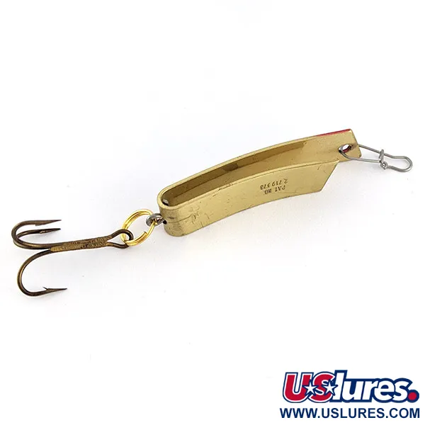 Vintage  Luhr Jensen Super-Duper 506, 1/4oz gold fishing spoon #23375
