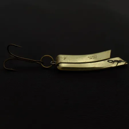 Vintage Luhr Jensen Super-Duper 506, 1/4oz gold fishing spoon #23375