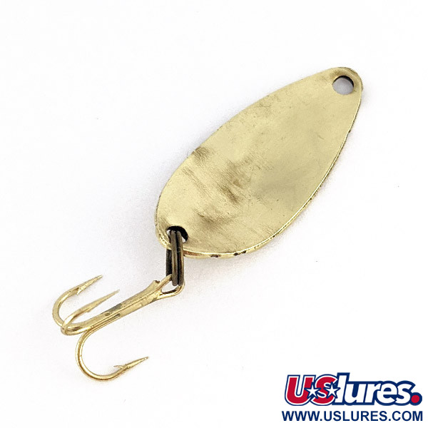 Vintage   Acme Little Cleo bubbles , 1/8oz gold fishing spoon #23376