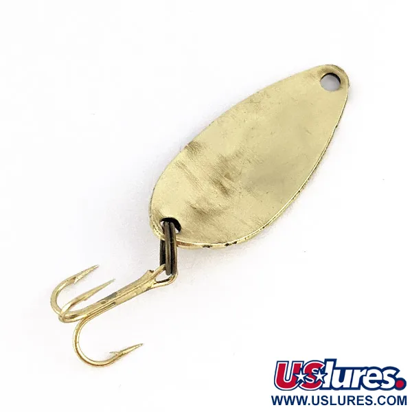 Vintage   Acme Little Cleo bubbles , 1/8oz gold fishing spoon #23376
