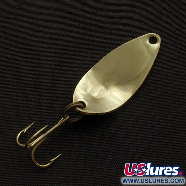 Vintage   Acme Little Cleo bubbles , 1/8oz gold fishing spoon #23376