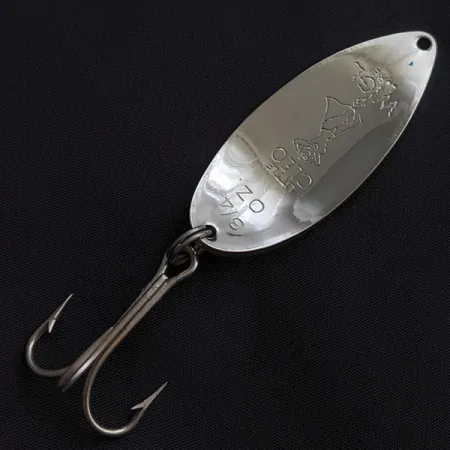 Vintage Seneca Little Cleo (Hula Girl), 3/4oz nickel/blue fishing spoon #23380