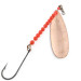 Vintage   Gibbs Victoria 4, 3/4oz nickel/copper/red fishing spoon #23383