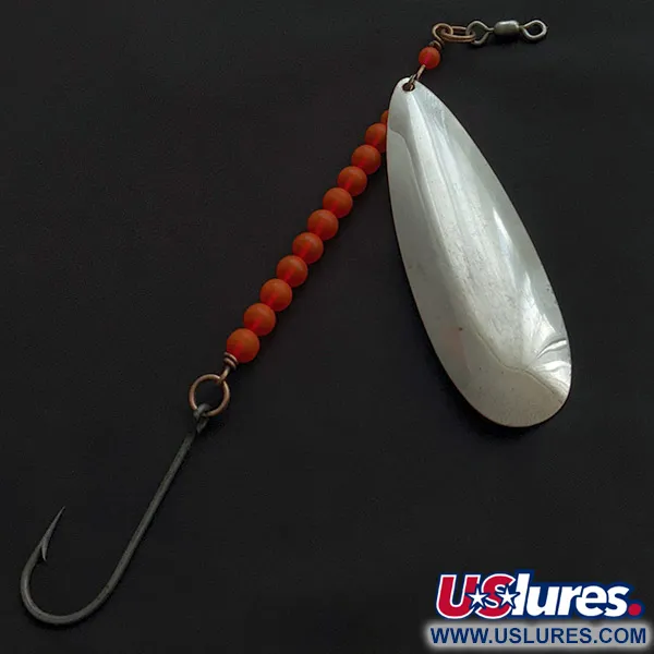 Vintage   Gibbs Victoria 4, 3/4oz nickel/copper/red fishing spoon #23383