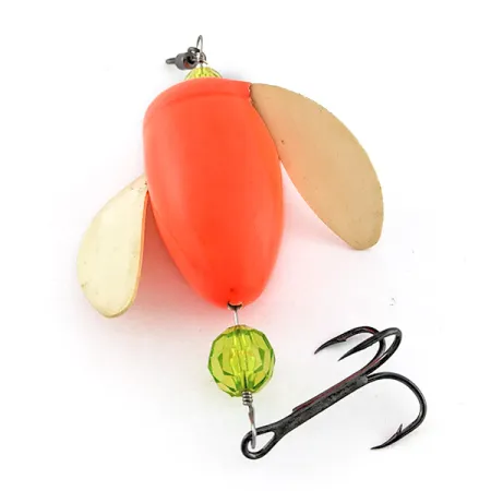 Vintage Yakima Bait Worden's Spin-n-Glo, 1/4oz Hot orange spinning lure #23387