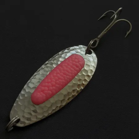 Vintage Blue Fox Pixee , 3/4oz nickel/pink fishing spoon #23397