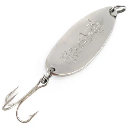 Vintage Seneca Little Cleo (Hula Girl), 2/3oz nickel/green fishing spoon #23402