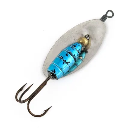 Vintage Panther Martin 6, 3/16oz nickel/blue spinning lure #23403
