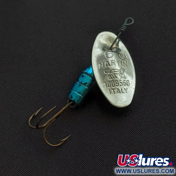 Vintage   Panther Martin 6, 3/16oz nickel/blue spinning lure #23403