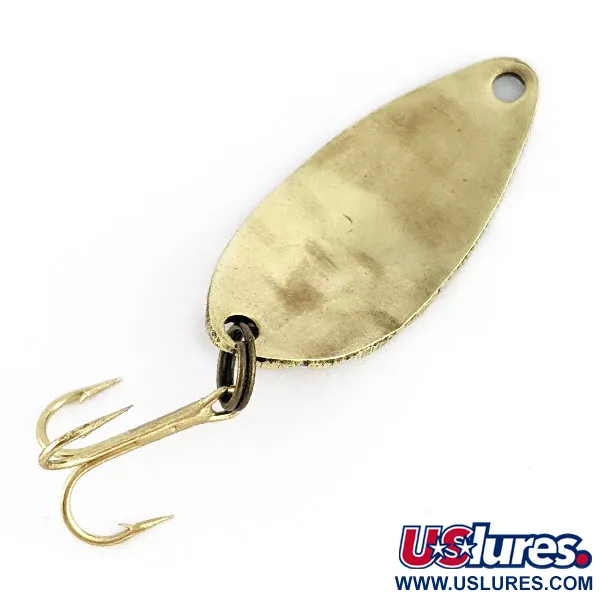Vintage   Acme Little Cleo bubbles, 1/8oz gold fishing spoon #23406