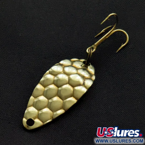 Vintage   Acme Little Cleo bubbles, 1/8oz gold fishing spoon #23406