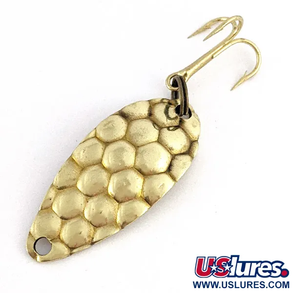 Vintage   Acme Little Cleo bubbles, 1/8oz gold fishing spoon #23406