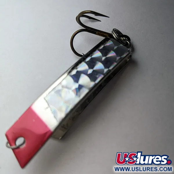 Vintage  Luhr Jensen Super-Duper 506, 1/4oz nickel/red fishing spoon #23410