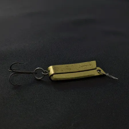 Vintage Luhr Jensen Super-Duper 501, 3/32oz gold fishing spoon #23416