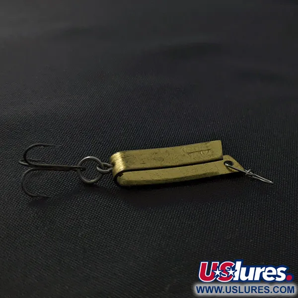 Vintage  Luhr Jensen Super-Duper 501, 3/32oz gold fishing spoon #23416