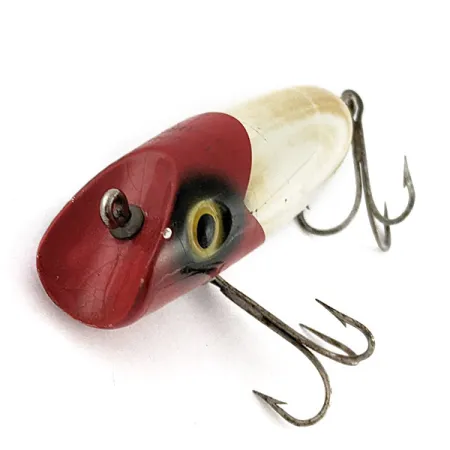 Vintage South Bend Babe Oreno Wooden, 1/2oz Red Head fishing lure #23424
