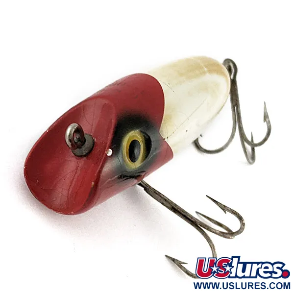 Vintage   South Bend Babe Oreno Wooden, 1/2oz Red Head fishing lure #23424