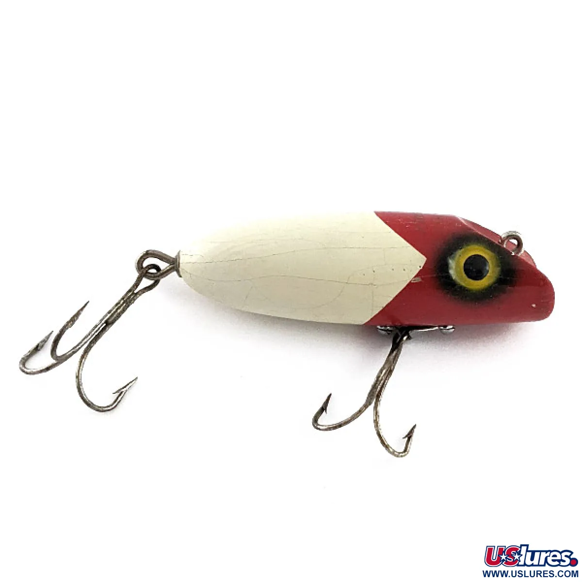 Vintage South Bend Babe Oreno Wooden, 1/2oz Red Head fishing lure