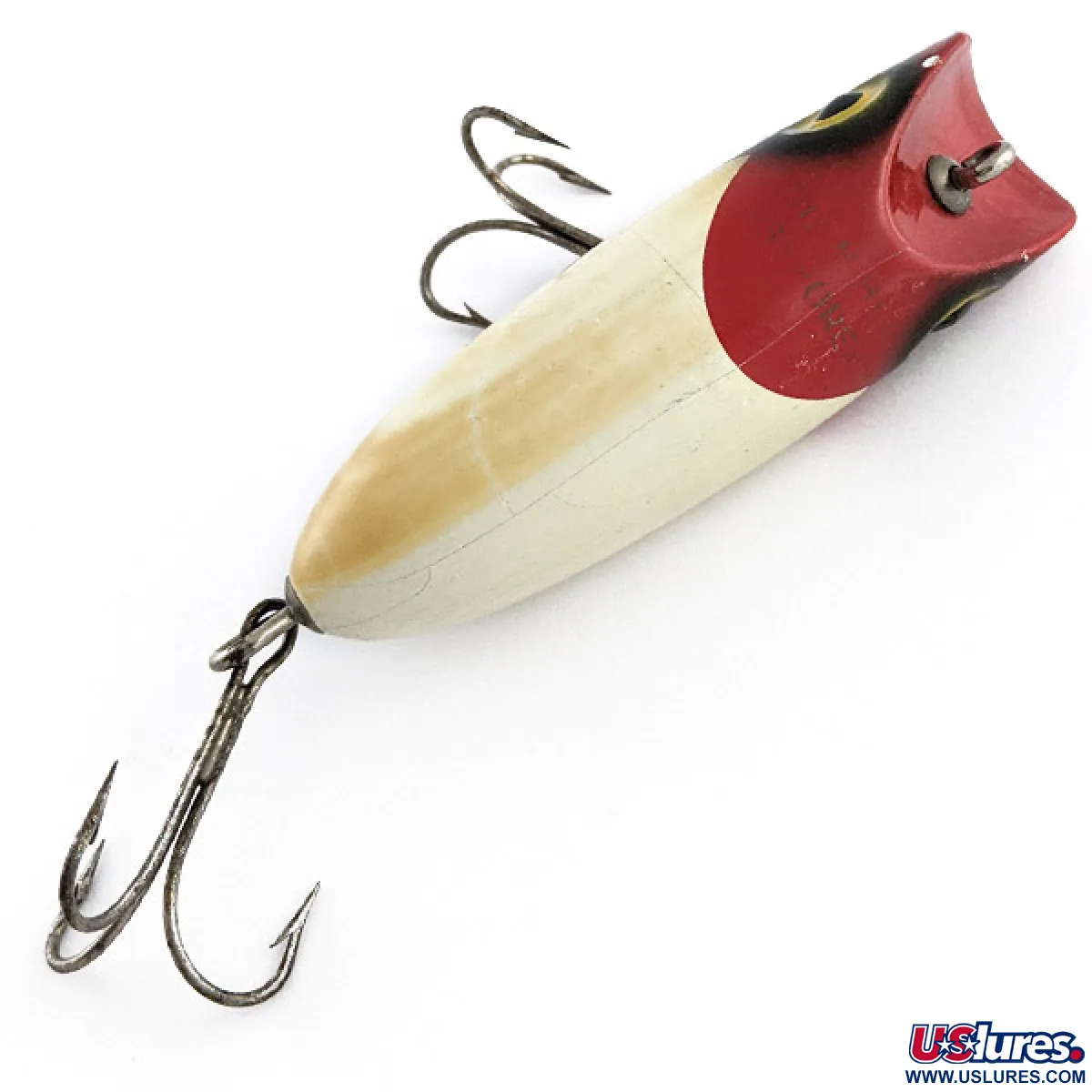 Vintage South Bend Babe Oreno Wooden, 1/2oz Red Head fishing lure