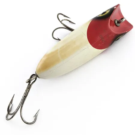 Vintage South Bend Babe Oreno Wooden, 1/2oz Red Head fishing lure #23424
