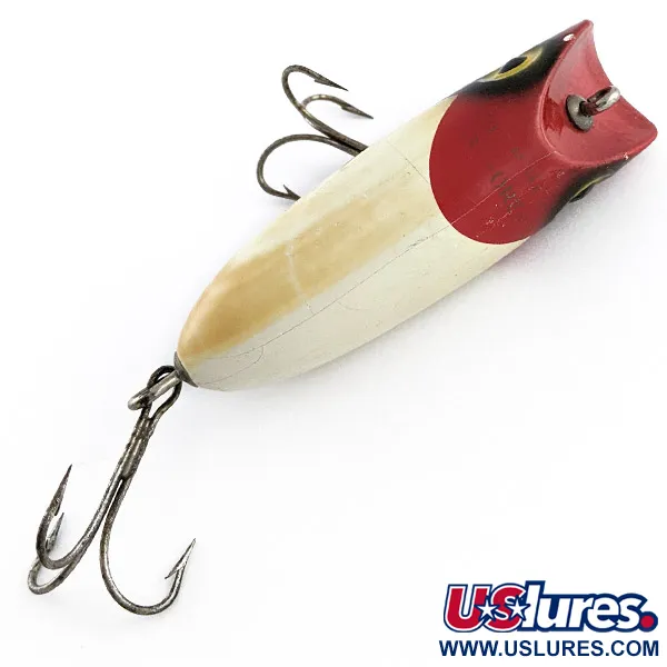 Vintage   South Bend Babe Oreno Wooden, 1/2oz Red Head fishing lure #23424