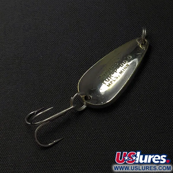 Vintage   Nebco Tor-P-Do 0, 3/16oz nickel/brass fishing spoon #23427