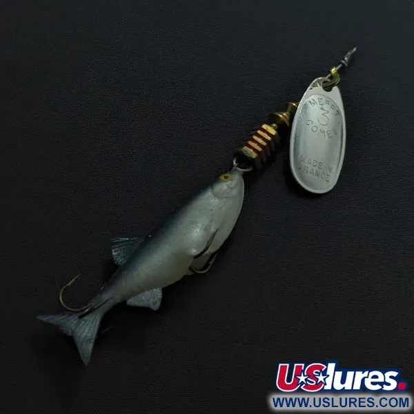Vintage   Mepps Comet 3 Mino, 1/3oz silver spinning lure #23428